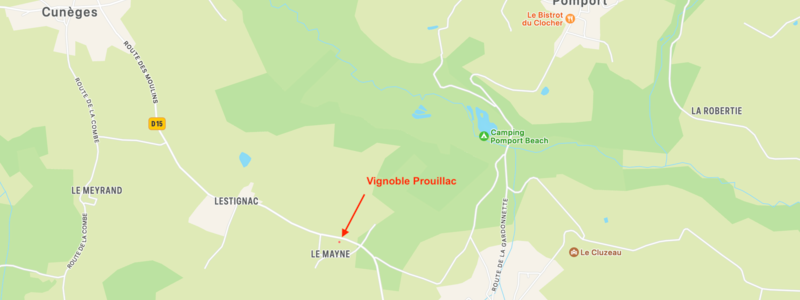 carte de Vignoble Prouillac